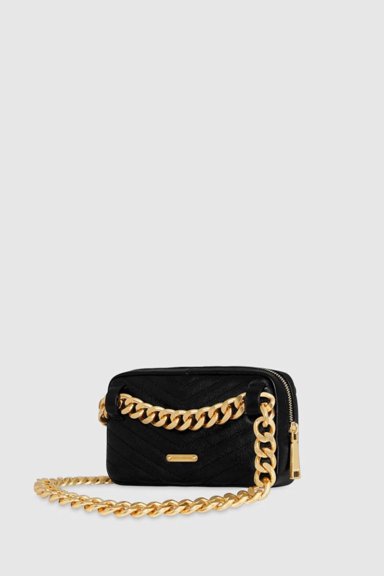 Edie Belt Bag Black-Antique-Brass Belt Bag Women Rebecca Minkoff - Image 2