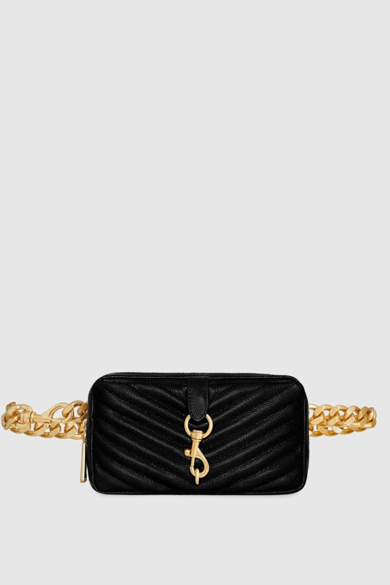 Edie Belt Bag Black-Antique-Brass Belt Bag Women Rebecca Minkoff