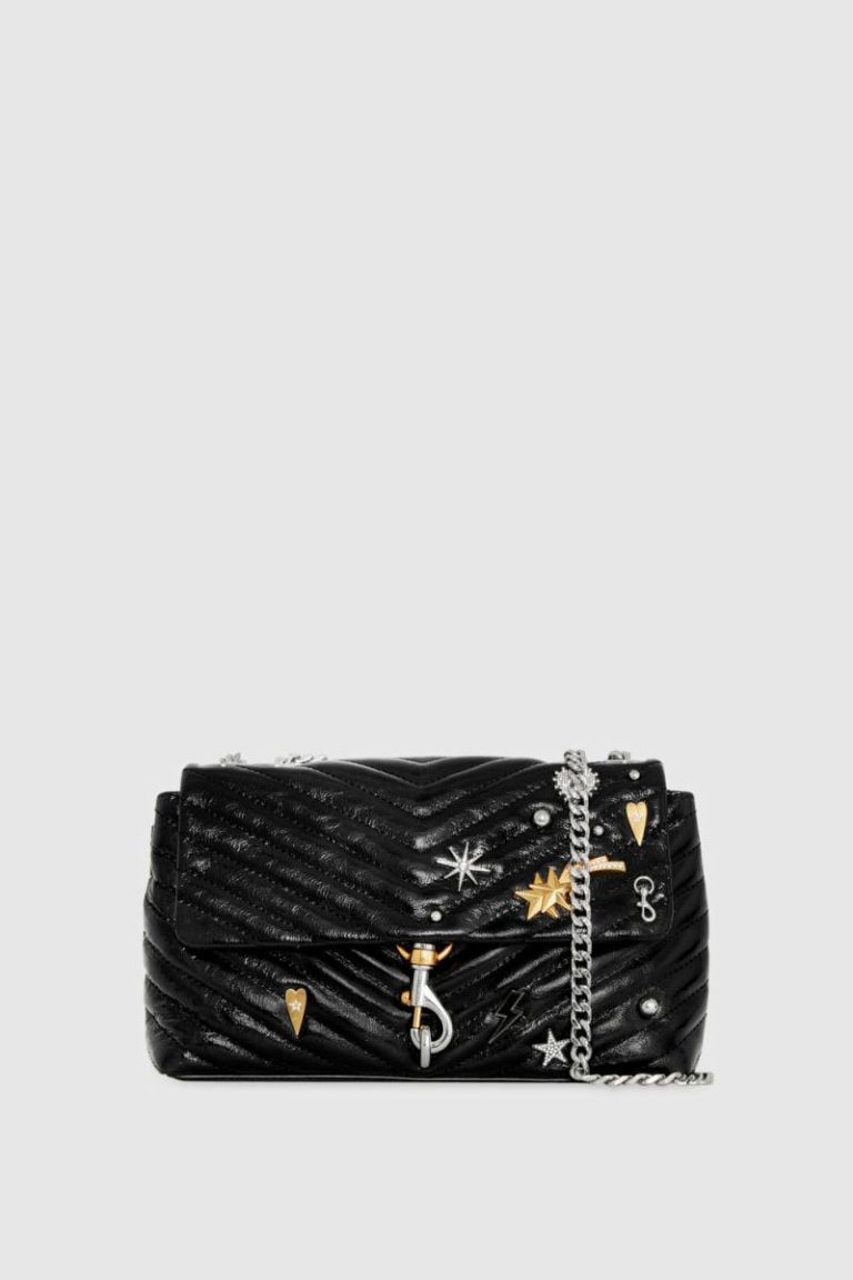 Edie Medium Crossbody With Celestial Studs Women Crossbody Bag Rebecca Minkoff Black-Multi