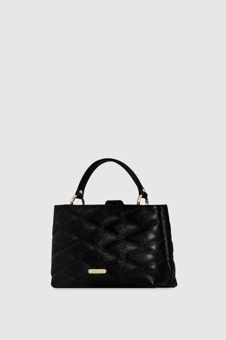 Edie Top Handle Satchel With Diamond Women Rebecca Minkoff Black Satchel - Image 2