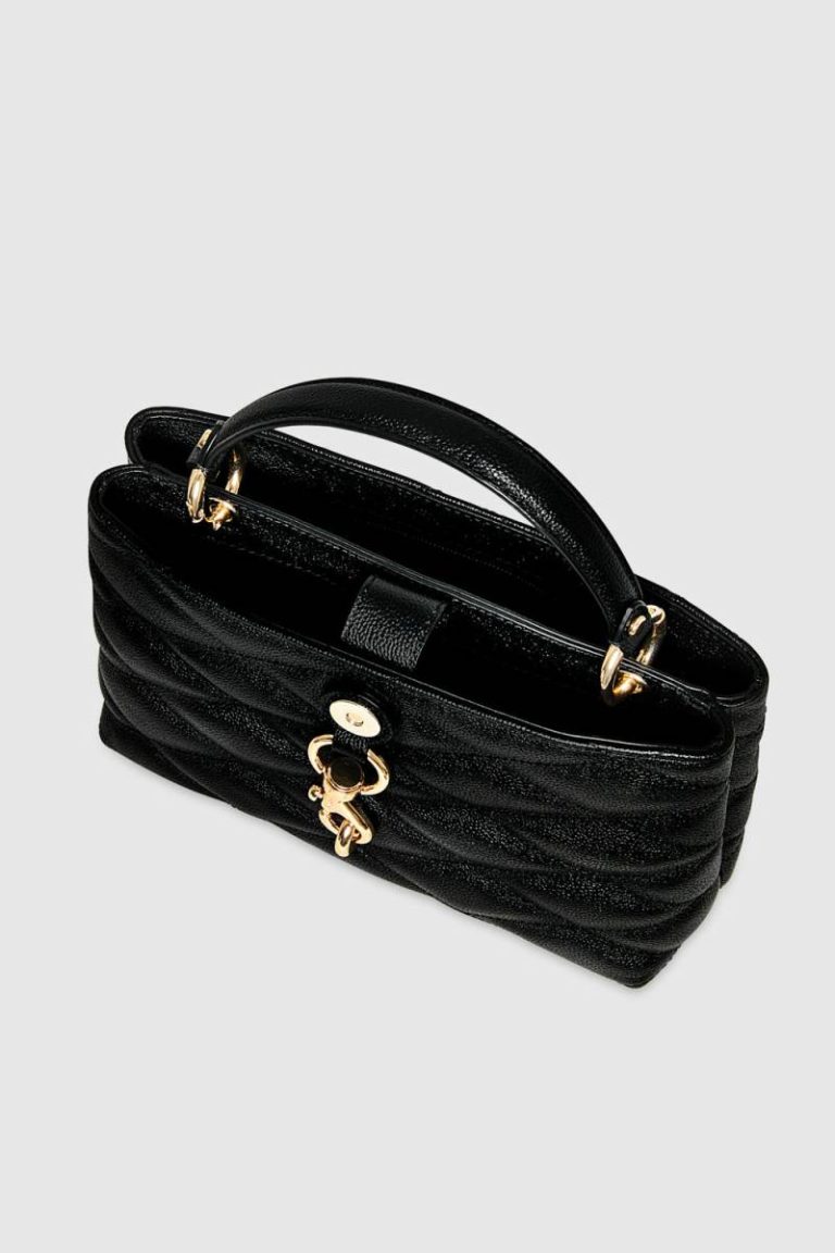 Edie Top Handle Satchel With Diamond Women Rebecca Minkoff Black Satchel - Image 3