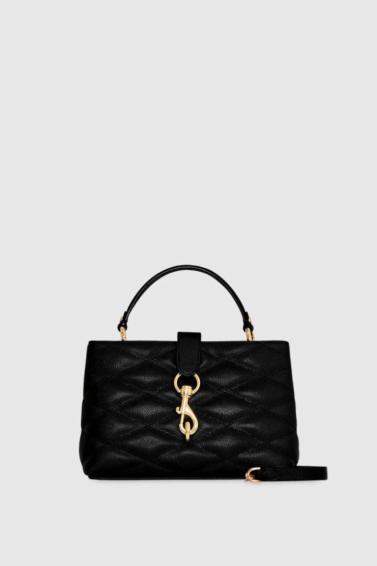 Edie Top Handle Satchel With Diamond Women Rebecca Minkoff Black Satchel