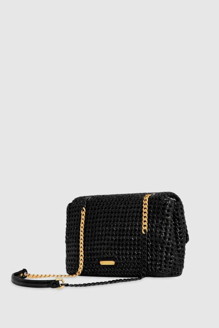 Edie Woven Medium Crossbody Black-Multi Crossbody Bag Rebecca Minkoff Women - Image 2