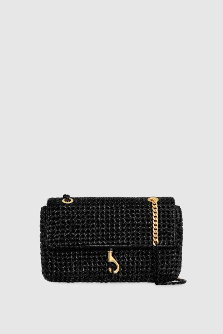 Edie Woven Medium Crossbody Black-Multi Crossbody Bag Rebecca Minkoff Women