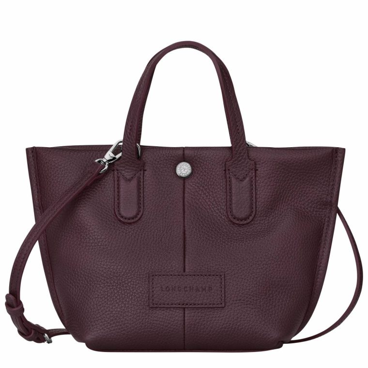 Eggplant Longchamp Women Essential Xs Handbag Eggplant - Leather Leather Bags