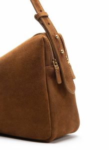 Elleme Cognac Women Trousse Trousse Large Suede Cognac - Image 3