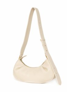 Elleme Dimple Moon Pebbled Leather Sesame Dimple Women White - Image 3