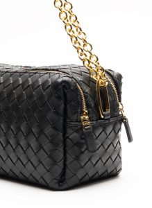 Elleme Trousse Women Trousse Chain Woven Leather Black Black - Image 3