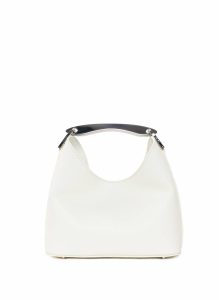 Elleme Women Boomerang Default Title Small Boomerang Pebbled Leather White - Silver
