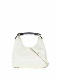 Elleme Women Boomerang Default Title Small Boomerang Pebbled Leather White - Silver - Image 4