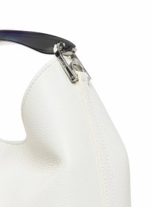 Elleme Women Boomerang Default Title Small Boomerang Pebbled Leather White - Silver - Image 5