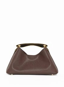 Elleme Women Mini Boomerang Leather Caviar Dark Brown Boomerang Brown