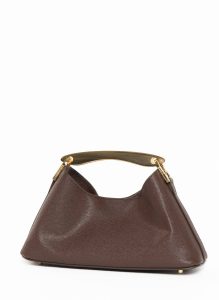Elleme Women Mini Boomerang Leather Caviar Dark Brown Boomerang Brown - Image 3
