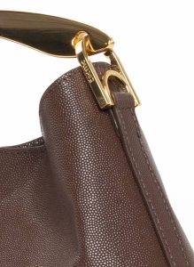 Elleme Women Mini Boomerang Leather Caviar Dark Brown Boomerang Brown - Image 4