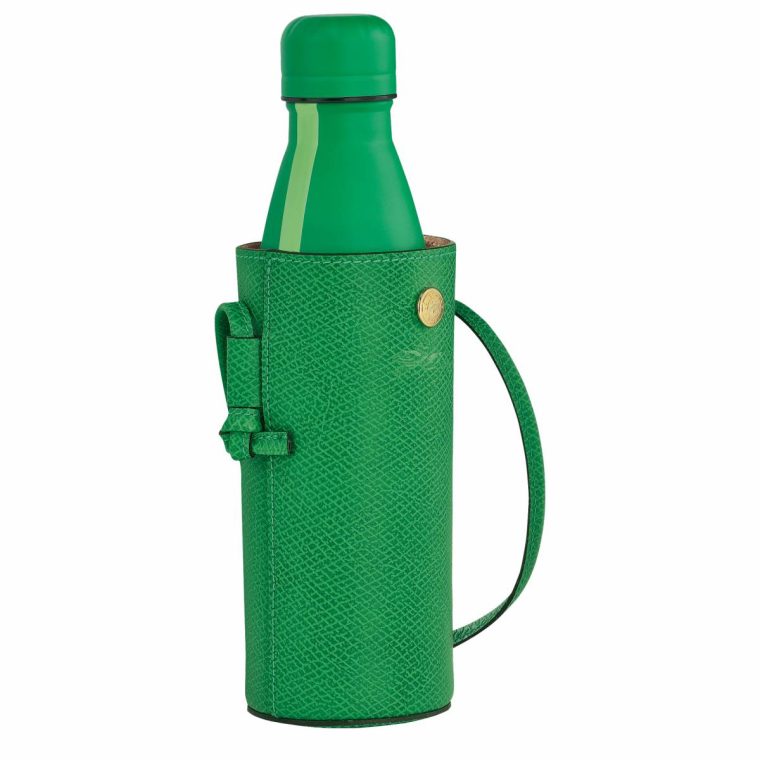 Épure Bottle Holder Green - Leather Women Longchamp Green Pouches & Cases - Image 3