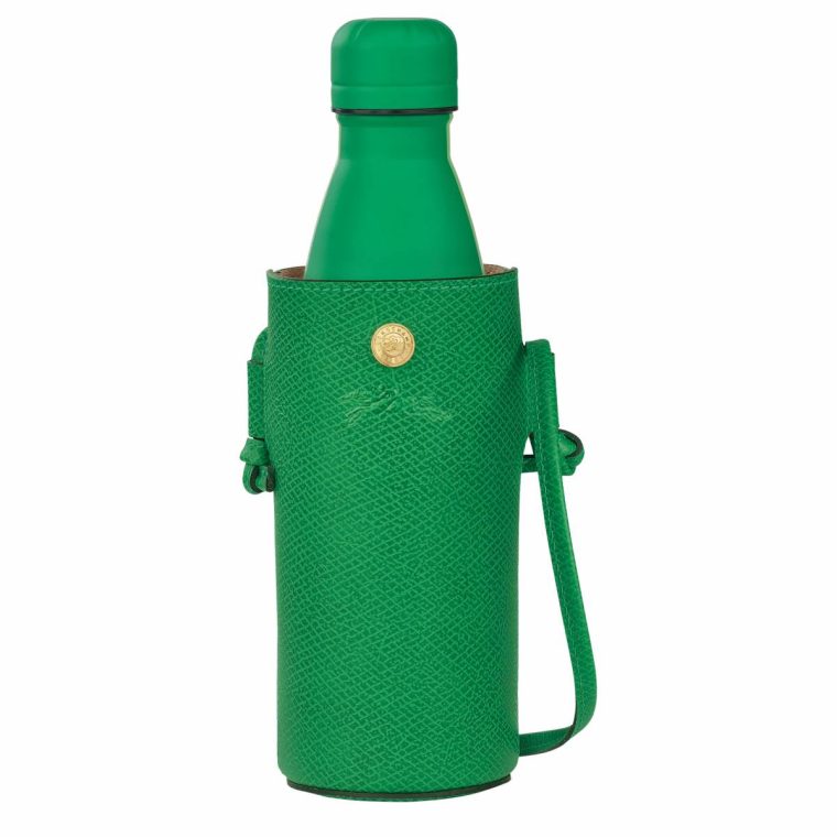 Épure Bottle Holder Green - Leather Women Longchamp Green Pouches & Cases