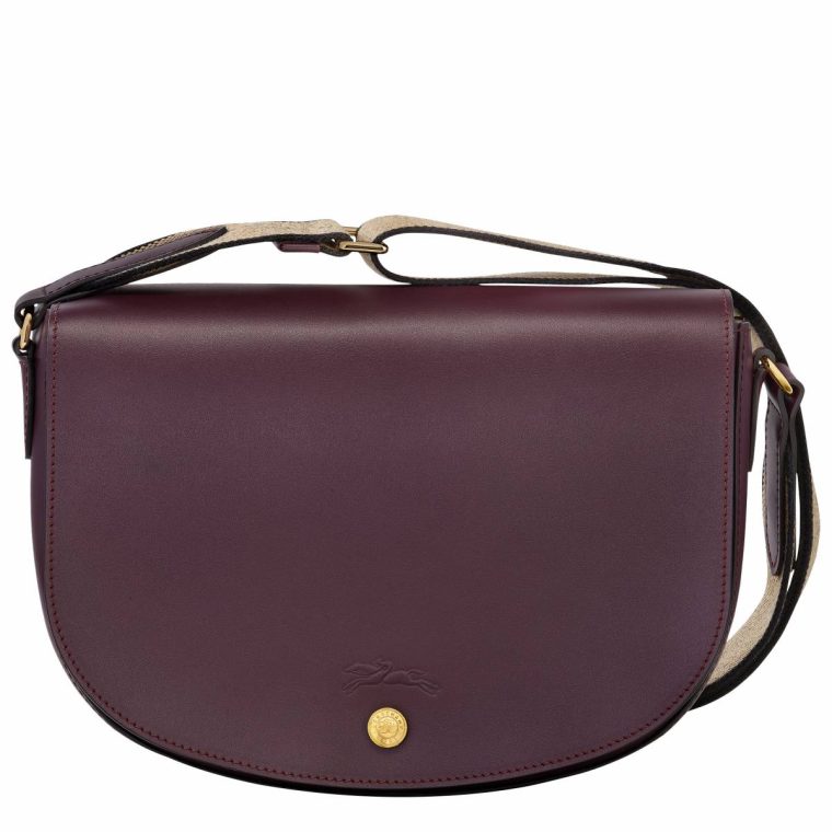 Épure M Crossbody Bag Eggplant - Leather Longchamp Women Eggplant Leather Bags