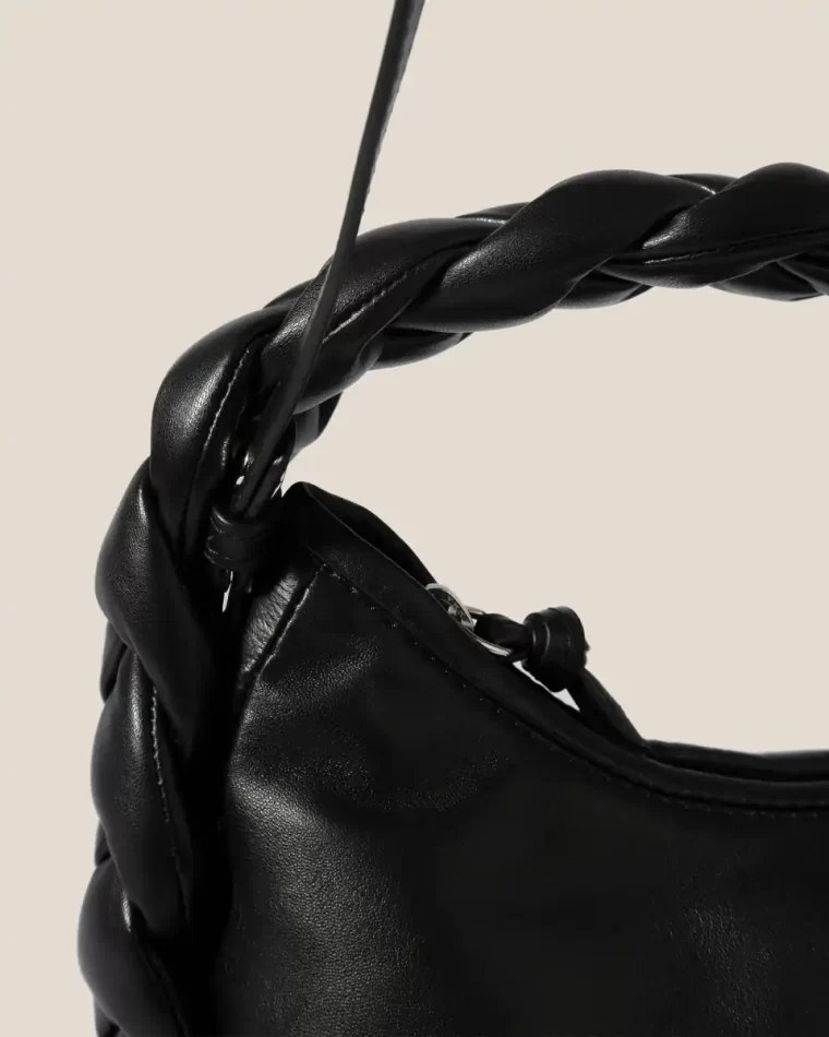 Espiga Mini - Plaited Padded-Detail Crossbody Bag Crossbody Bags Black Women Hereu - Image 2