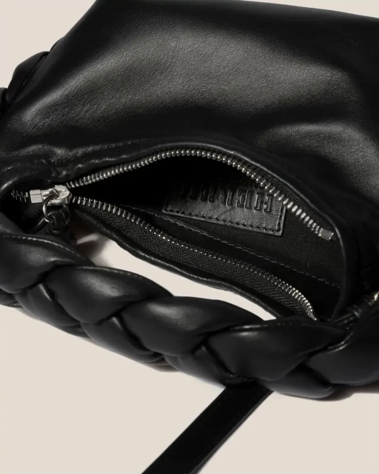 Espiga Mini - Plaited Padded-Detail Crossbody Bag Crossbody Bags Black Women Hereu - Image 3