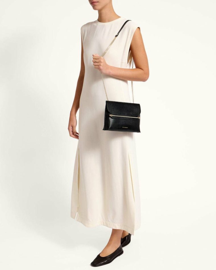 Evening Bags Strathberry Stylist Women Lizard-Embossed Leather Black