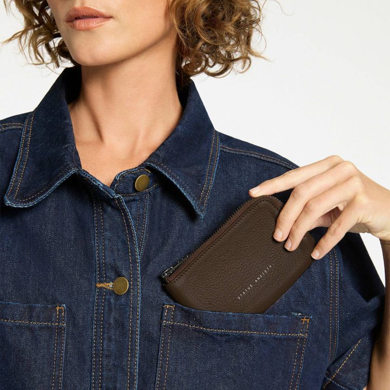 Extra Small Status Anxiety Women Cocoa Left Behind Wallet - Cocoa - Image 4