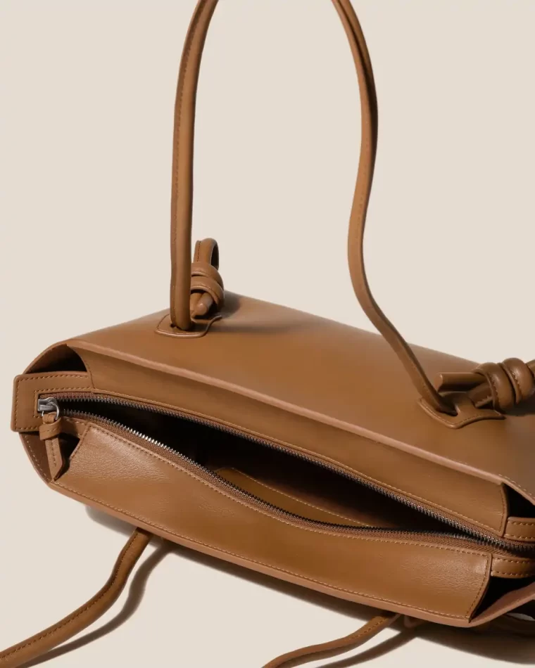 Fleca - Baguette Shoulder Bag Women Tan Shoulder Bags Hereu - Image 3