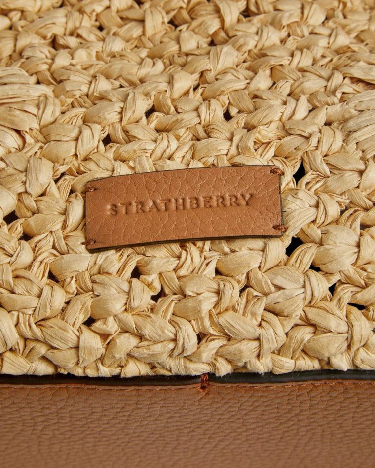 Floral Paper Raffia/Tan Women Small & Mini Bags The Strathberry Basket (Small) - Image 5