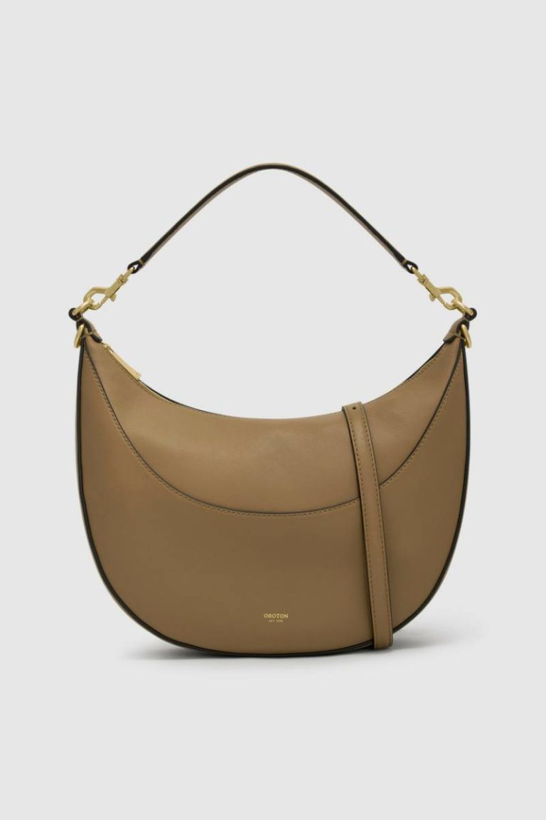 Florence Medium Hobo Shoulder Oroton Dark Taupe Womne