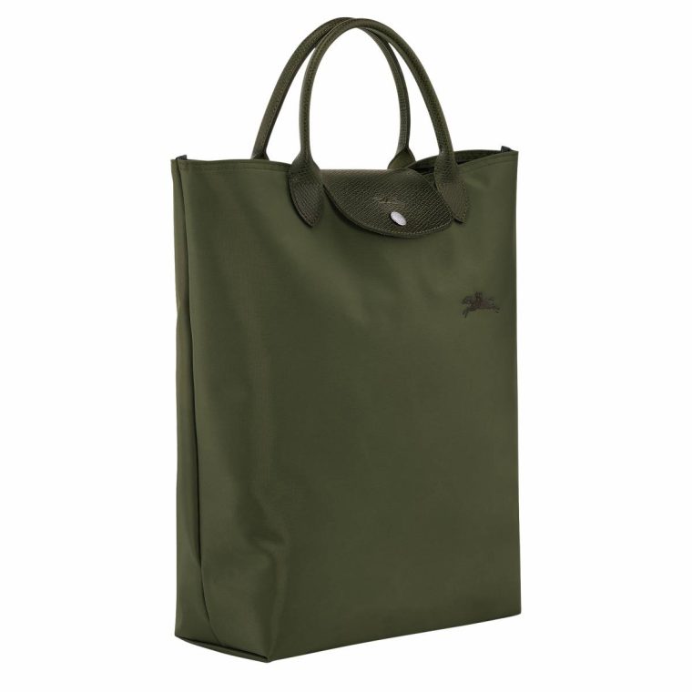 Forest Le Pliage Green M Tote Bag Forest - Canvas Handbags Women Longchamp - Image 3