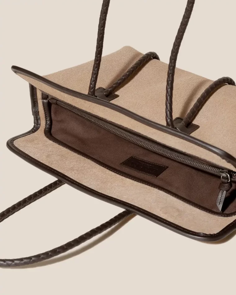 Forna Calf Hair - Leather Framed Shoulder Bag Hereu Shoulder Bags Beige Dark Brown Women - Image 3