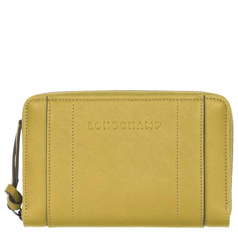 Ginger Longchamp 3D Wallet Ginger - Leather Leather Wallets Women