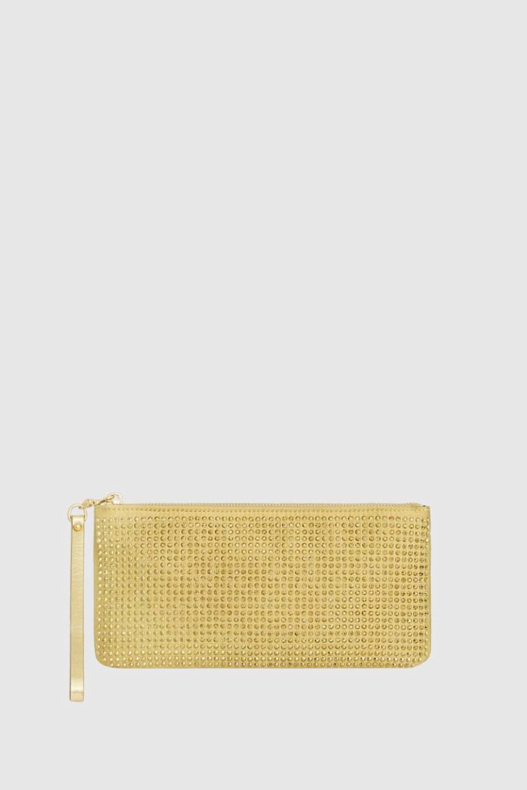 Gold Crystal Wristlet Wristlet Women Rebecca Minkoff
