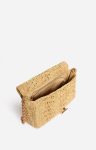 Gold Women Medium Raffia And Lurex Moon Bag In Raphia Shoulder Bags Vanessa Bruno - Image 2