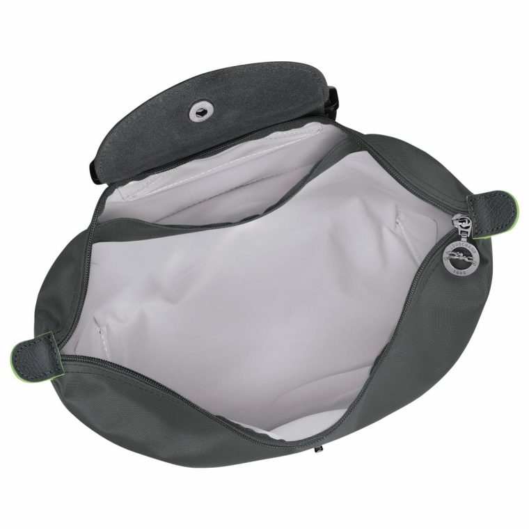 Graphite Le Pliage Green M Backpack Graphite - Canvas Backpacks Women Longchamp - Image 5
