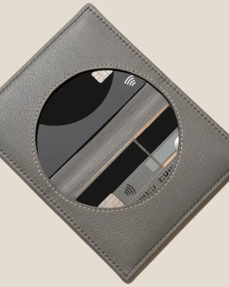 Grey Hereu Small Leather Goods Rodona - Foldable Leather Card Holder Men - Image 5