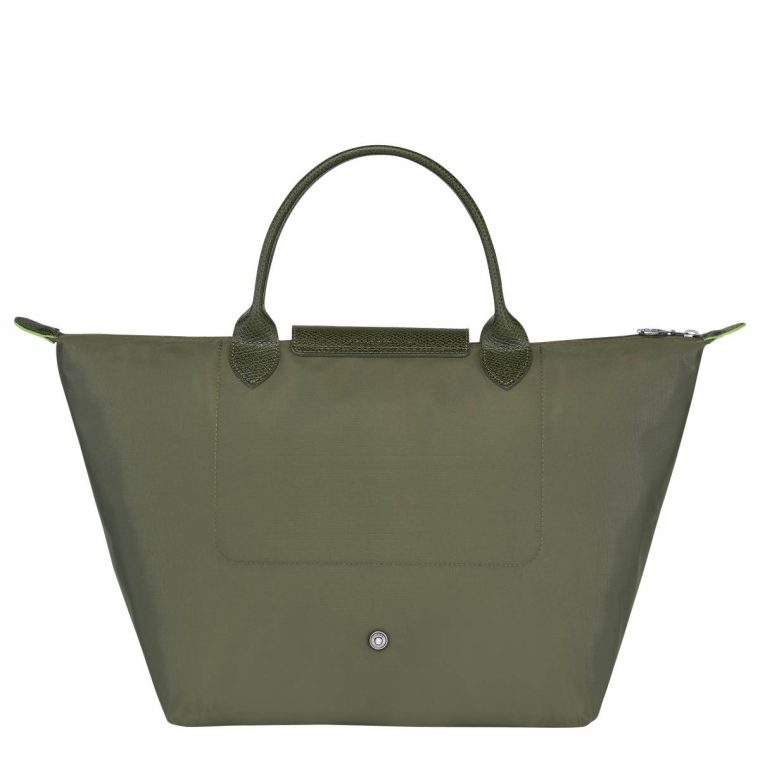 Handbags Forest Longchamp Le Pliage Green M Handbag Forest - Recycled Canvas Women - Image 3
