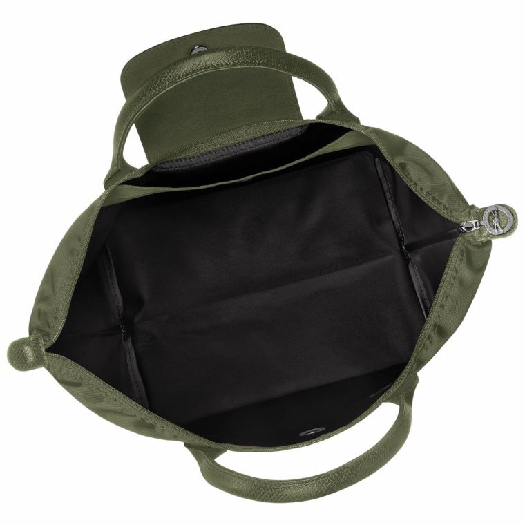 Handbags Forest Longchamp Le Pliage Green M Handbag Forest - Recycled Canvas Women - Image 4