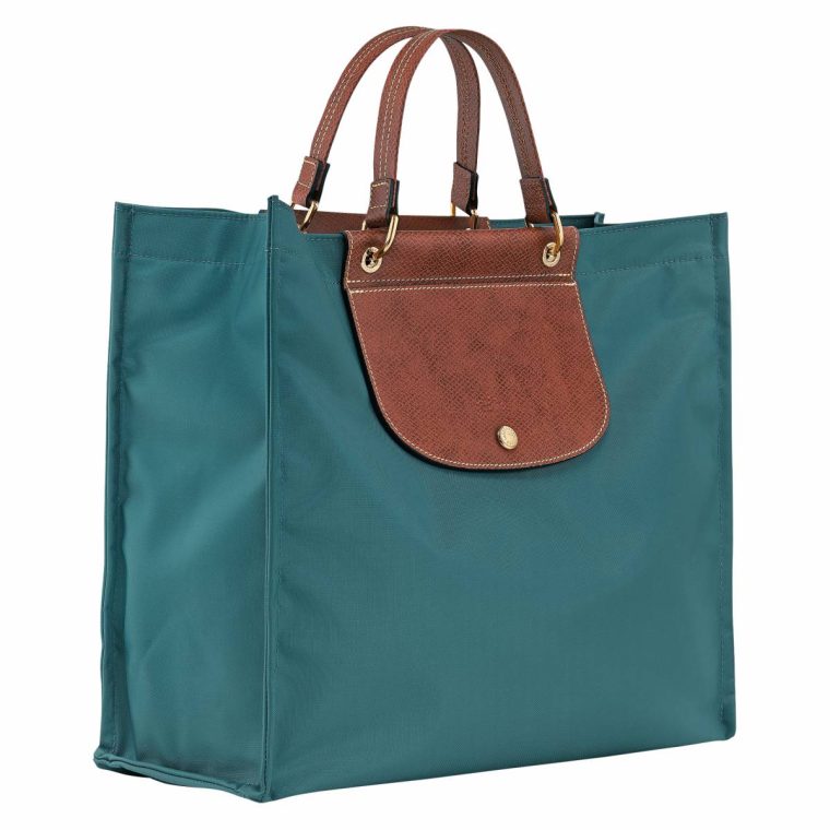 Handbags Women Cabas Longchamp L Tote Bag Cedar - Canvas Cedar - Image 3