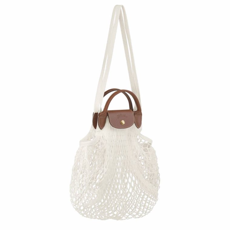 Handbags Women Ecru Le Pliage Filet L Mesh Bag Ecru - Canvas Longchamp - Image 3