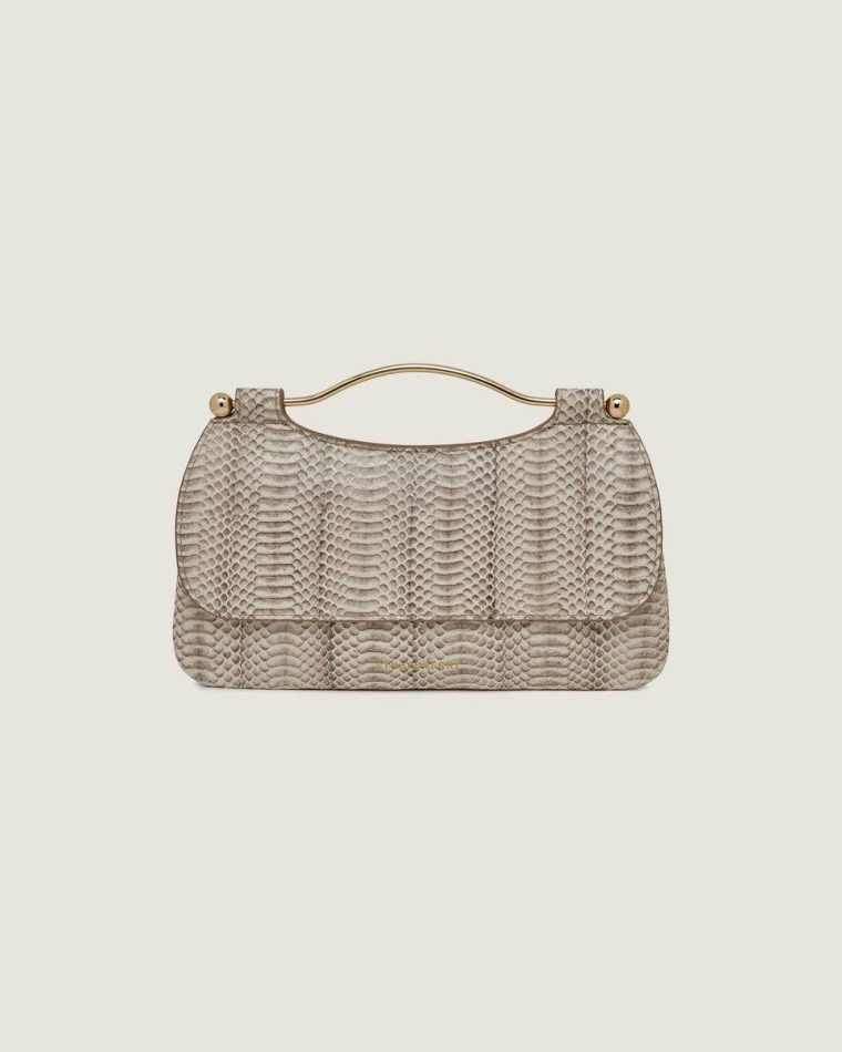 Harmony Strathberry Embossed-Snake Leather Vanilla Women Evening Bags - Image 3