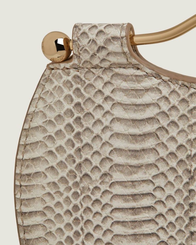 Harmony Strathberry Embossed-Snake Leather Vanilla Women Evening Bags - Image 5