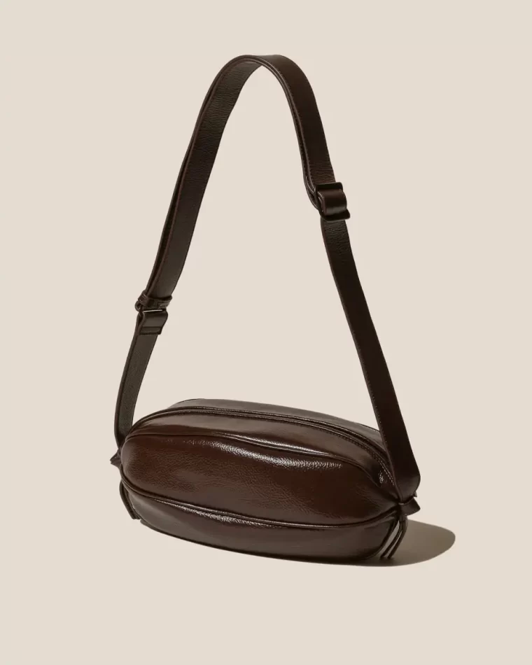 Hereu Crossbody Bags Boya L Distressed - Ball-Shaped Crossbody Bag Women Dark Brown - Image 2