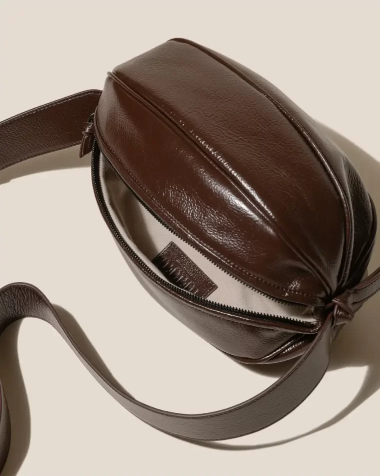 Hereu Crossbody Bags Boya L Distressed - Ball-Shaped Crossbody Bag Women Dark Brown - Image 4