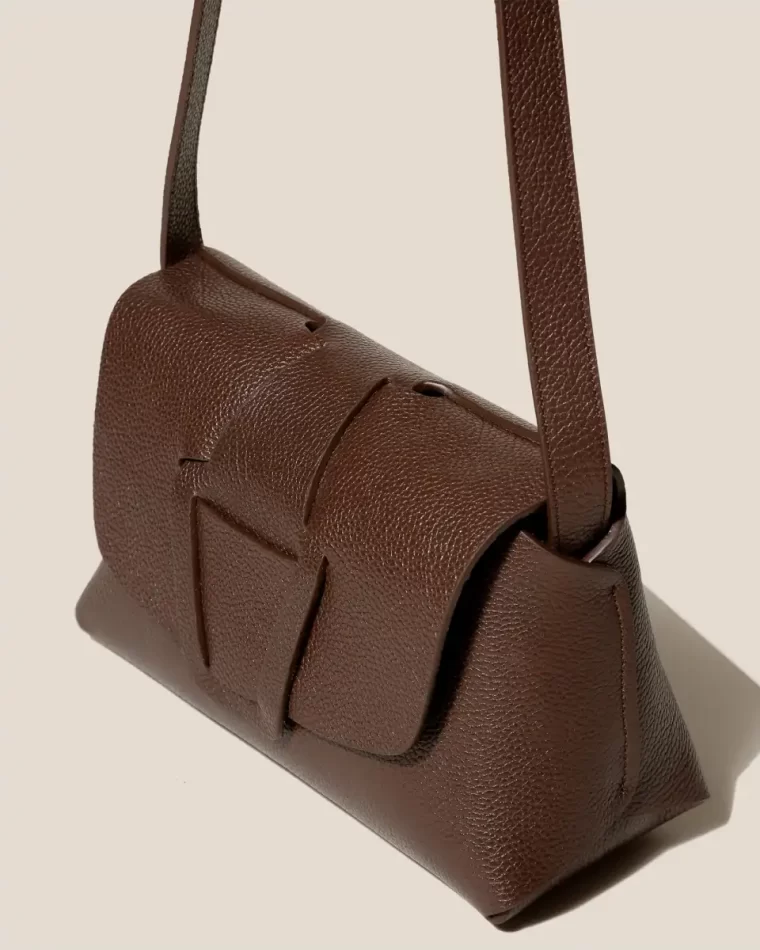 Hereu Mabra Grainy - Woven Detailed Crossbody Bag Women Crossbody Bags Chestnut - Image 3