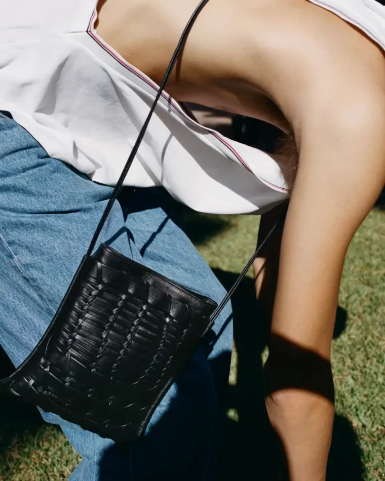 Hereu Trena - Flat Square Crossbody Bag Black Crossbody Bags Women