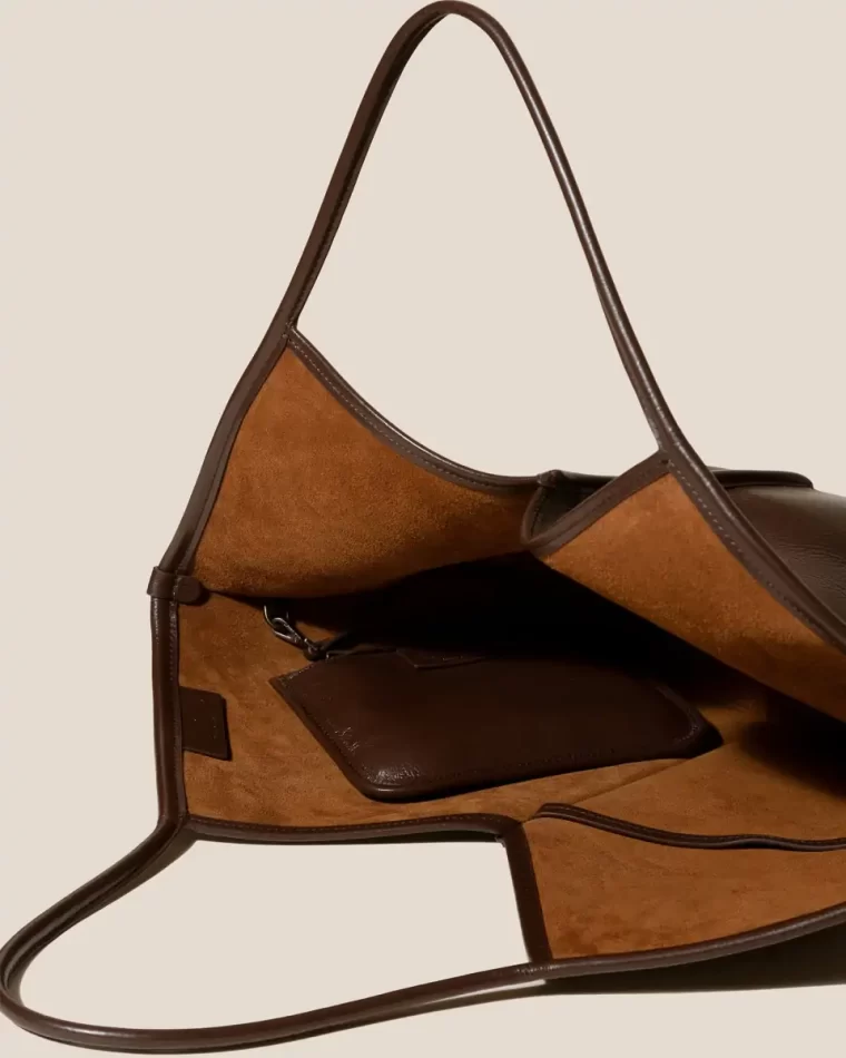 Hereu Women Dark Brown Calella Distressed - Leather Tote Bag Shoulder Bags - Image 4