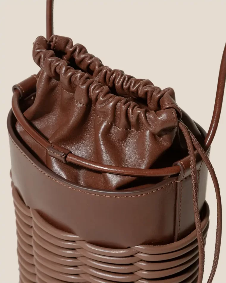 Hereu Women Tan Pinar Bucket - Braided Detail Crossbody Bag Crossbody Bags - Image 2