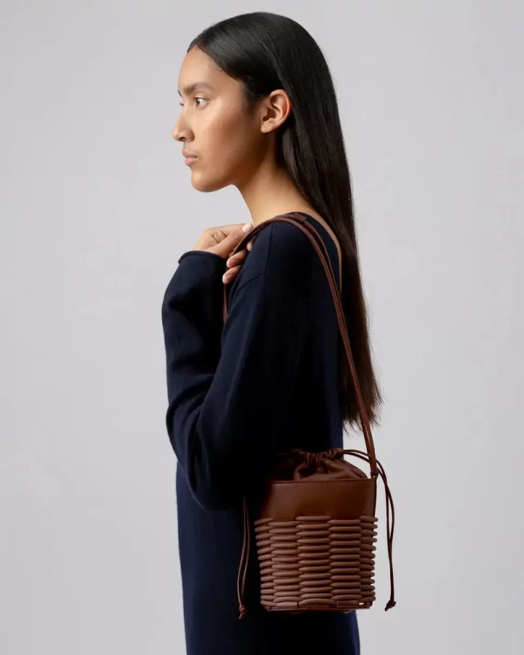Hereu Women Tan Pinar Bucket - Braided Detail Crossbody Bag Crossbody Bags - Image 5