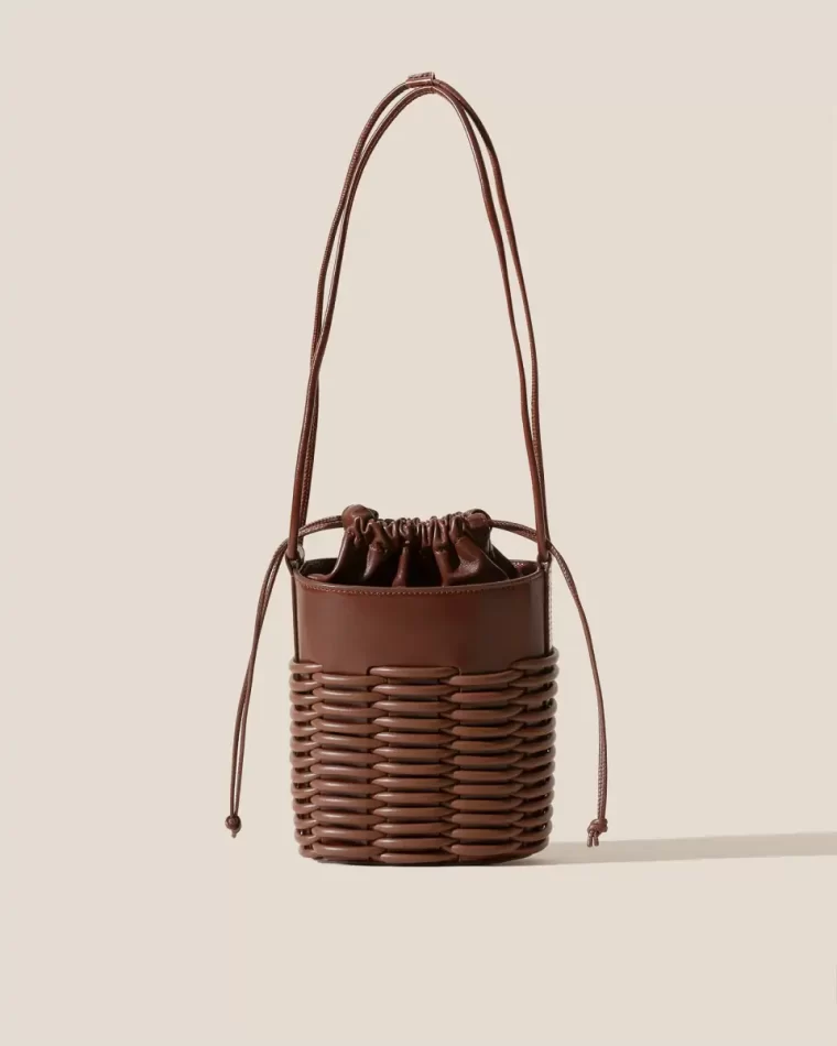 Hereu Women Tan Pinar Bucket - Braided Detail Crossbody Bag Crossbody Bags