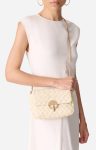 Ivory Women Vanessa Bruno Medium Braided Leather Moon Bag In Lambskin Leather Crossbody Bags - Image 3
